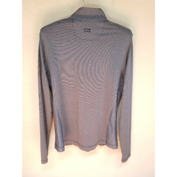 Cutter & Buck Womens CB DryTec Stretch Half Zip Pullover Top Medium Heather Gray - Picture 2 of 7